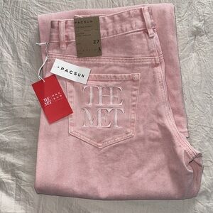NWT PacSun Low Rise Baggy Jeans Size 27 Baby Pink Color